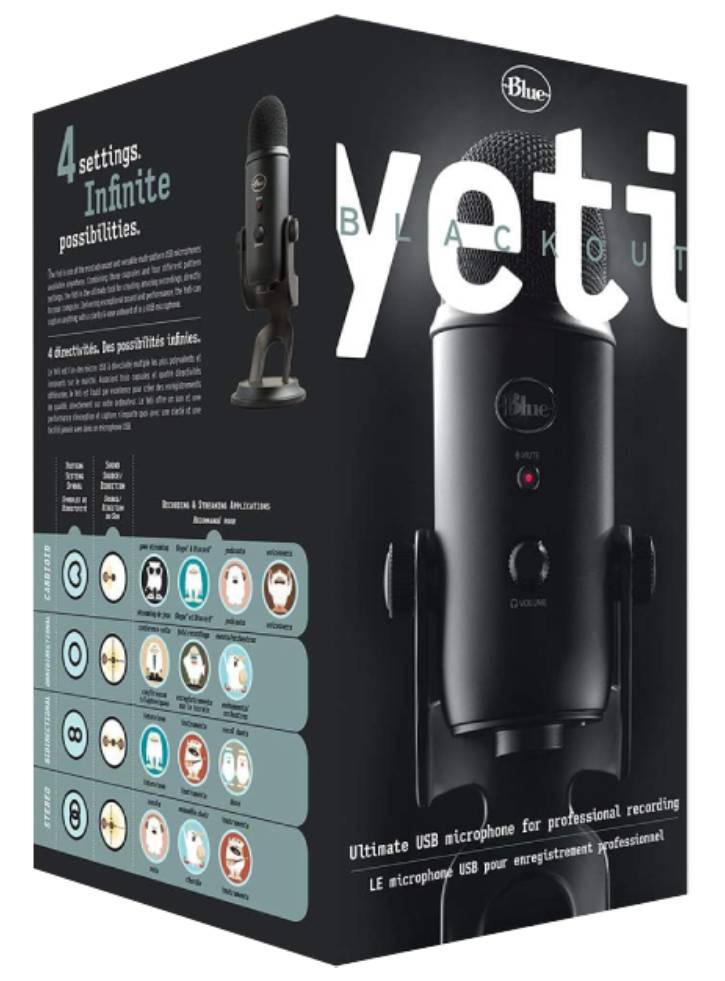 Blue Microfon Yeti Blackout PC