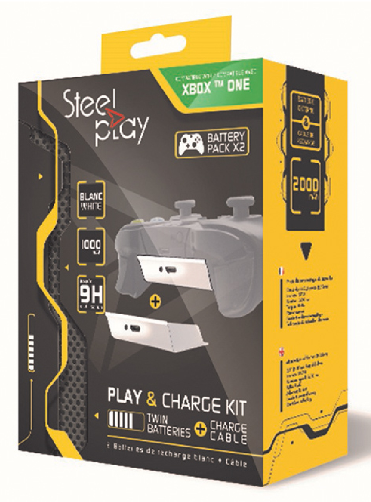 Steelplay Kit Joaca + Incarcare Baterii Duble Alb + Cablu XBOX ONE