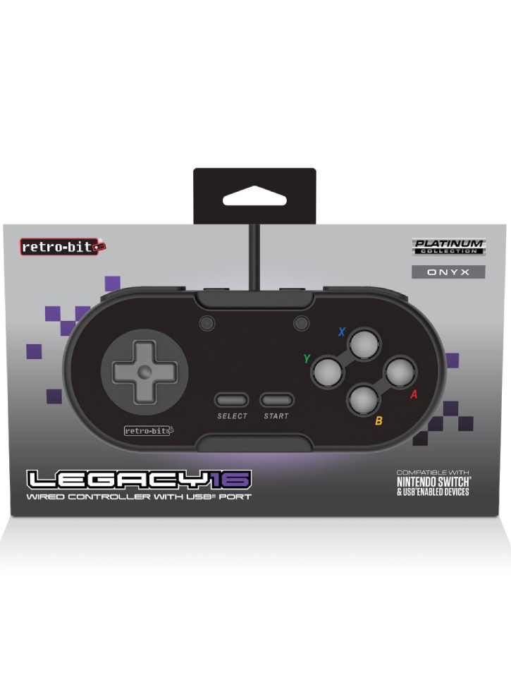 Retro-Bit Legacy 16 USB Port Controller Black Nintendo Switch