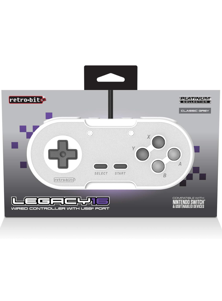 Retro-Bit Legacy 16 USB Port Controller Grey Nintendo Switch