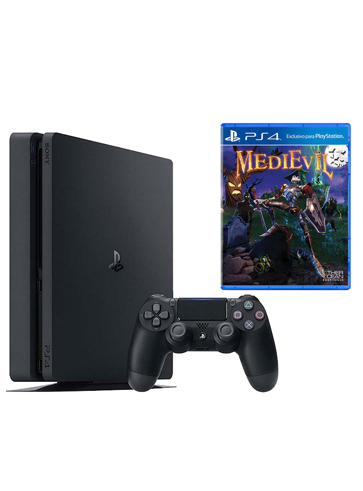 Consola 500GB F ChassisBlack + Medievil PS4