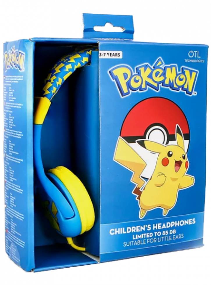 Casti OTL Pokemon Pikachu Albastru/Galben