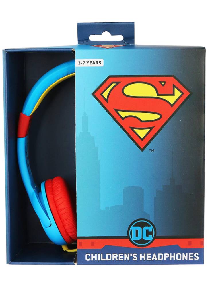 Casti OTL Superman Man of Steel Albastru/Rosu