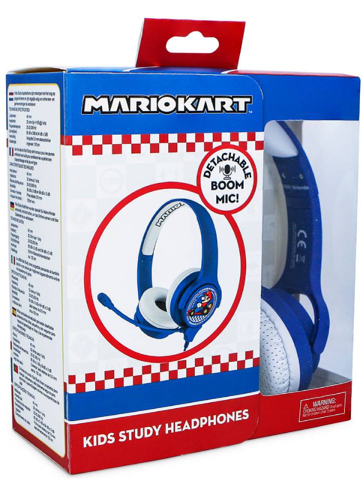 Casti cu microfon OTL MarioKart Interactive Boom Albastru/Alb
