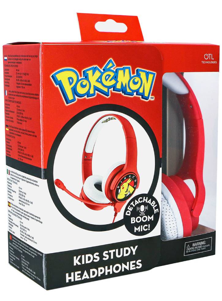 Casti cu microfon OTL Pokemon Interactive Boom Rosu/Alb
