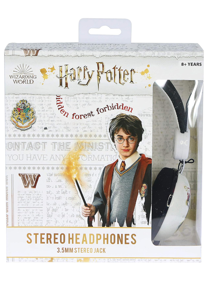 Casti OTL Harry Potter Hogwarts Crest Teen Negru/Alb
