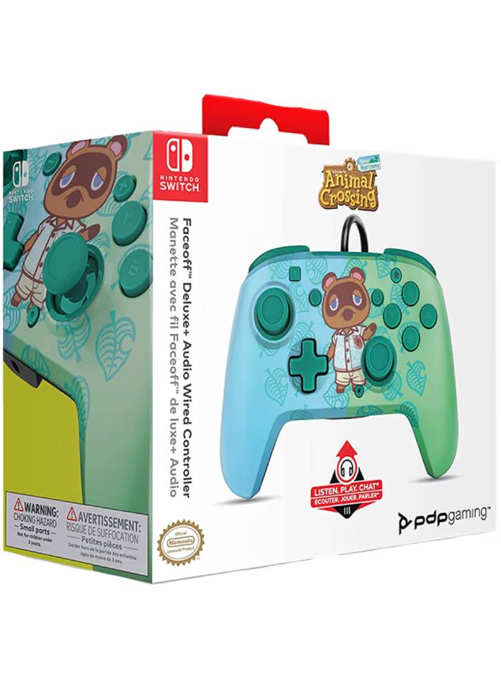 PDP Wired Controller Faceoff Deluxe/Audio Animal Crossing - NSW