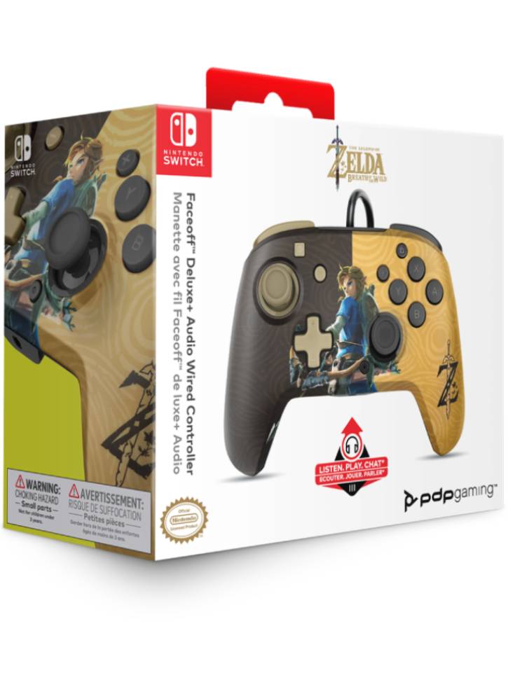 PDP Controller Wired Faceoff Deluxe Audio Zelda - NSW