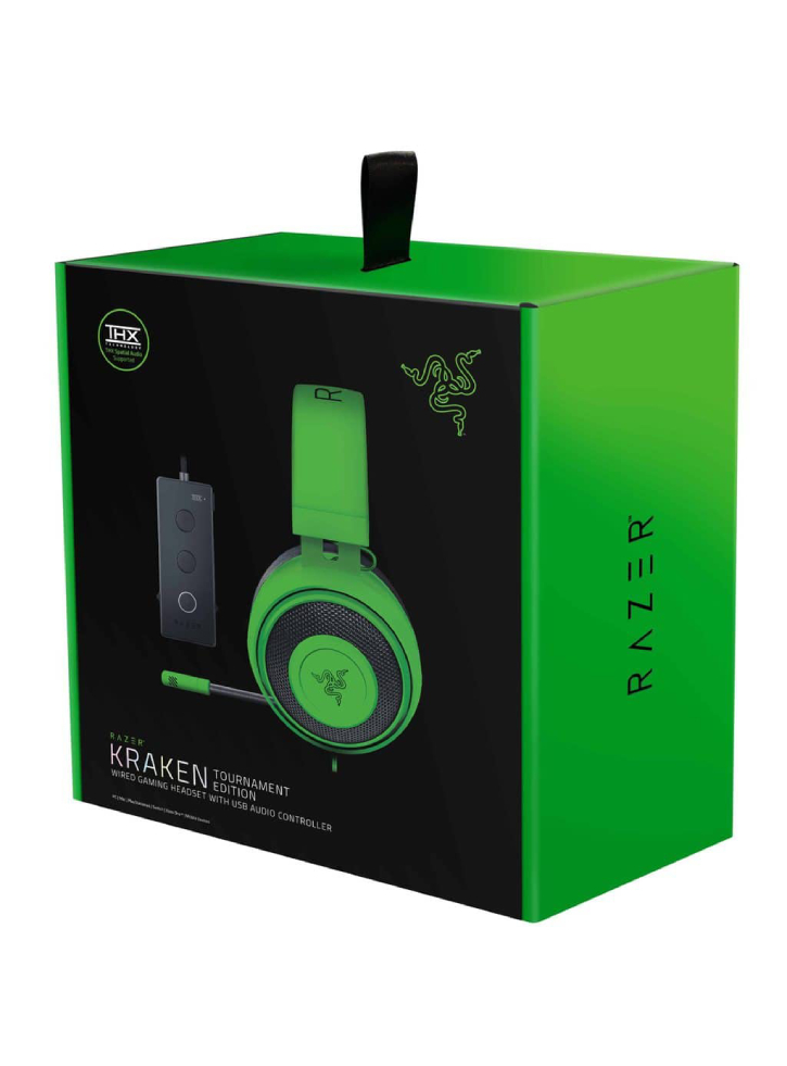Casti cu cablu Razer Cuffie OnEar Kraken Tournament THX + Controller Audio USB