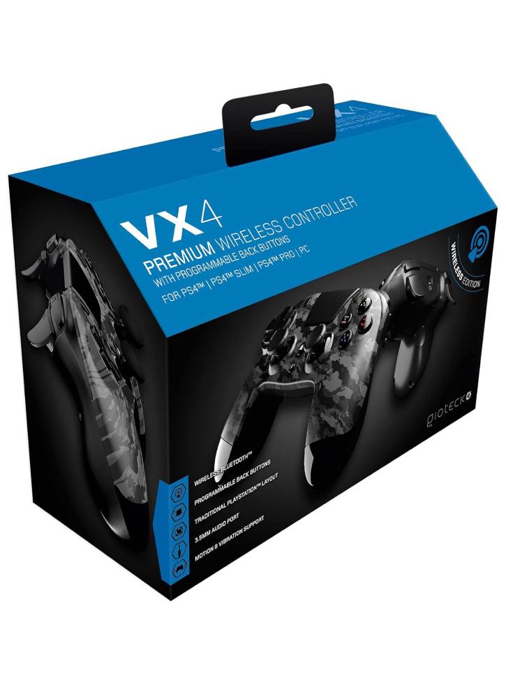 Controller Wireless Gioteck VX-4 Premium BT Gri/Camuflaj Pentru PS4