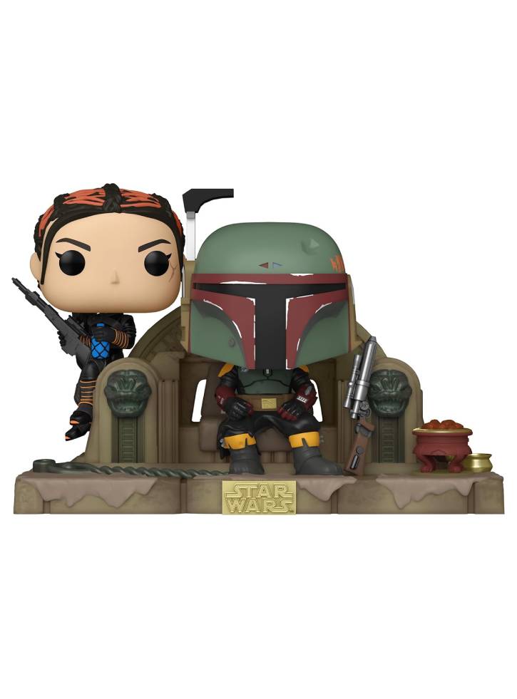Figurina Funko Pop! Moments: Star Wars Mandalorian - Boba Fett si Fennec Shand