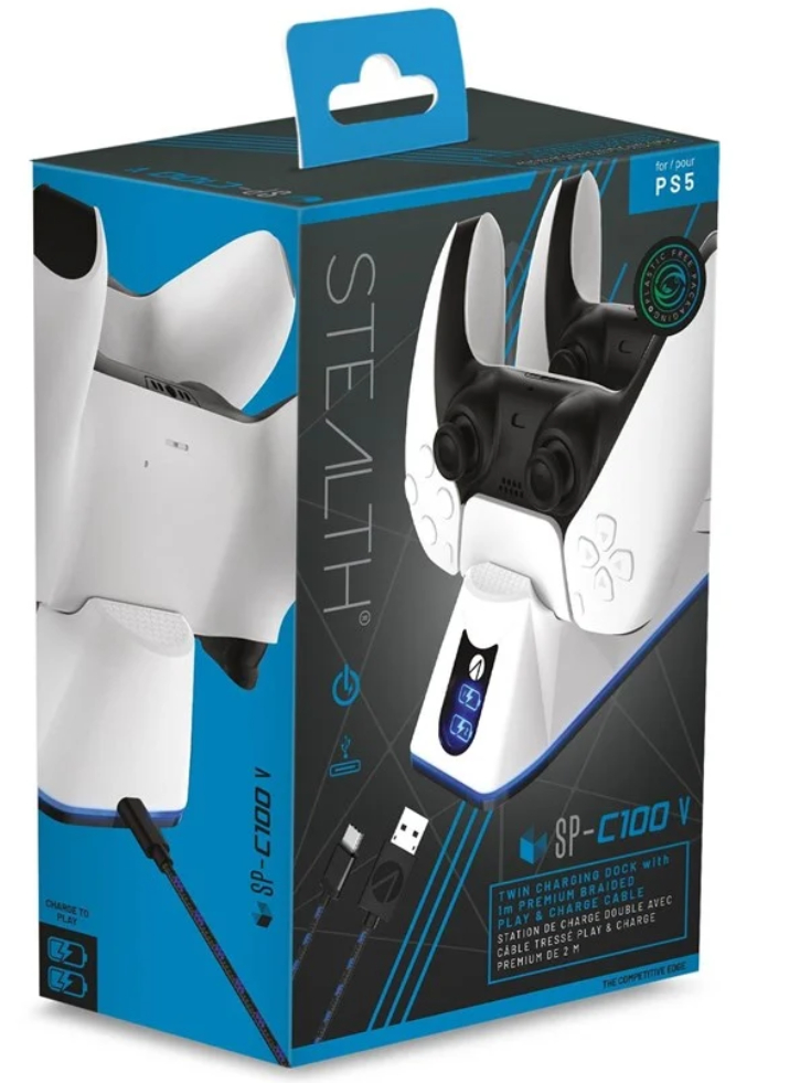 ABP Statie dubla de incarcare USB Alb - PS5