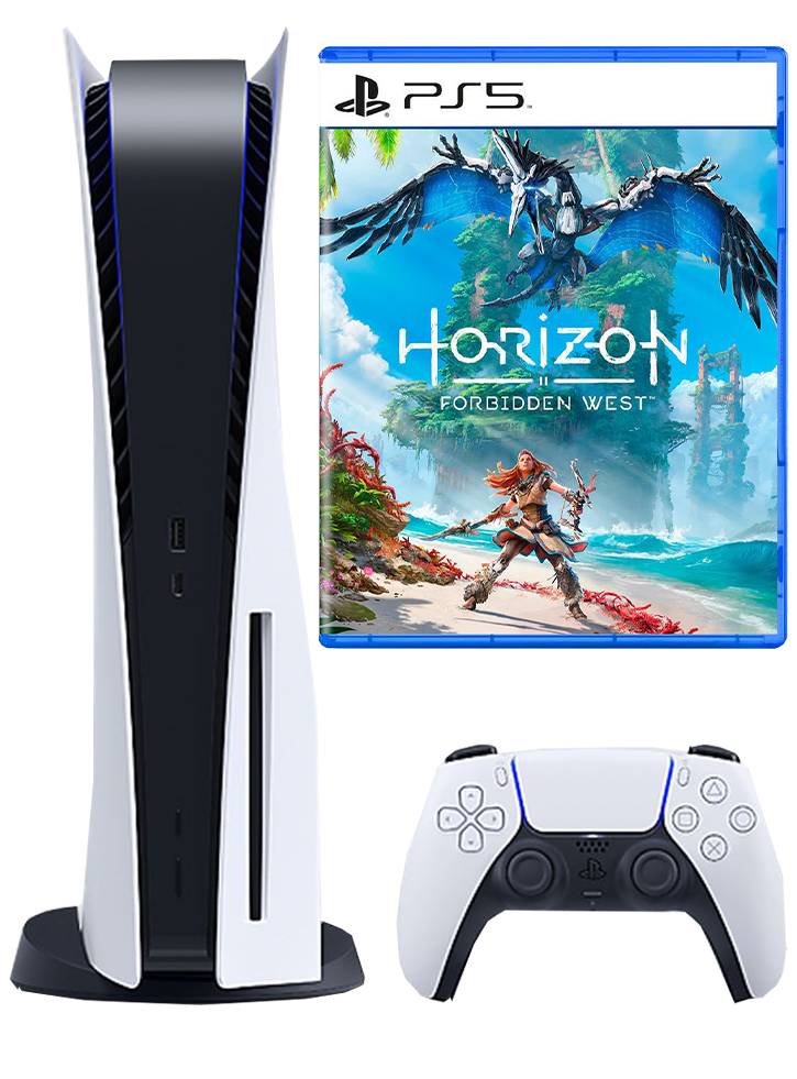 Consola 825GB Standard Ed. Alb + Horizon Forbidden West EU Playstation 5