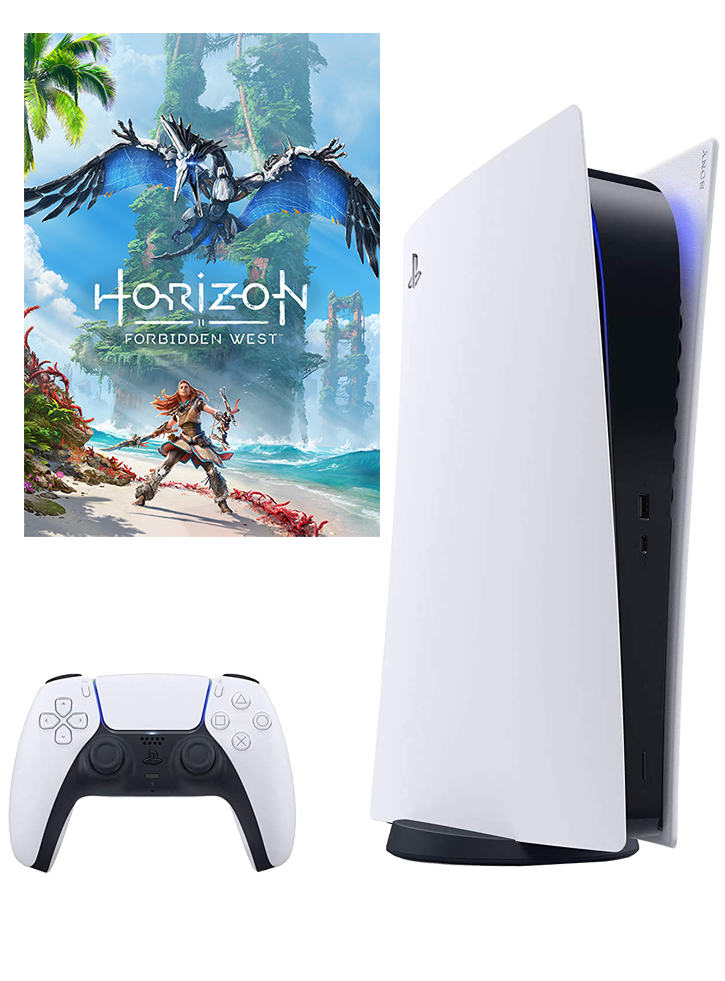 Consola 825GB + Horizon Forbidden West Playstation 5 Digital Edition Alb