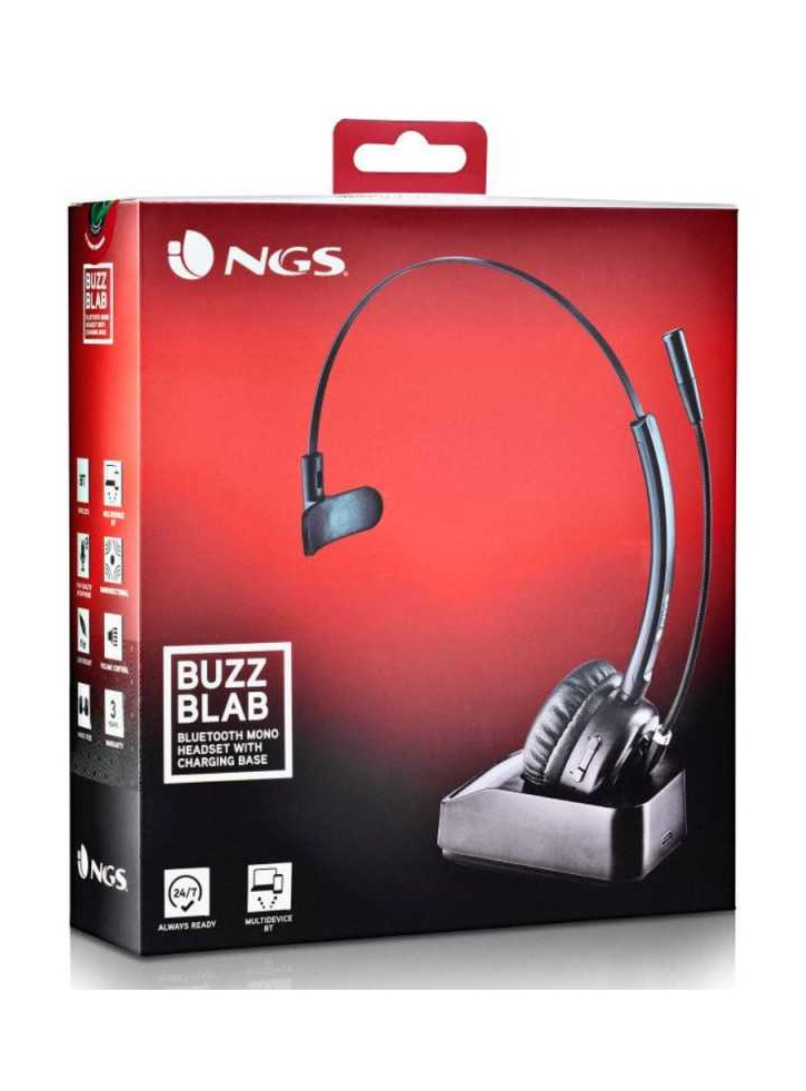 Casti Mono NGS Cu Microfon Buzzlab Negru