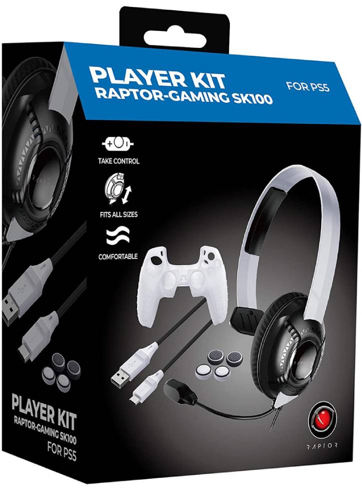 Bundle Accesorii Cu Casti Mono 4in1 SK100 Alb/Negru Pentru Playstation 5