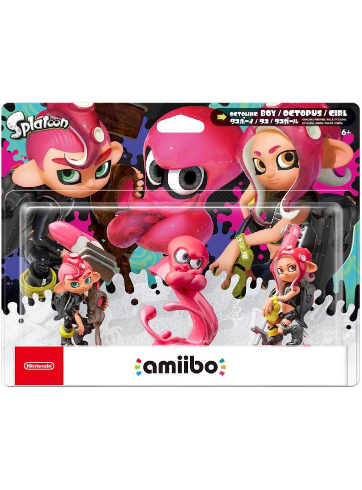 Figurina Nintendo Amiibo Splatoon Octoling 3 Pack
