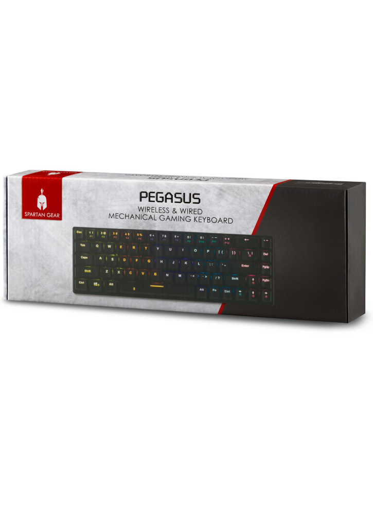 Tastatura Mecanica Fir/Wireless Spartan Gear Pegasus (Negru)