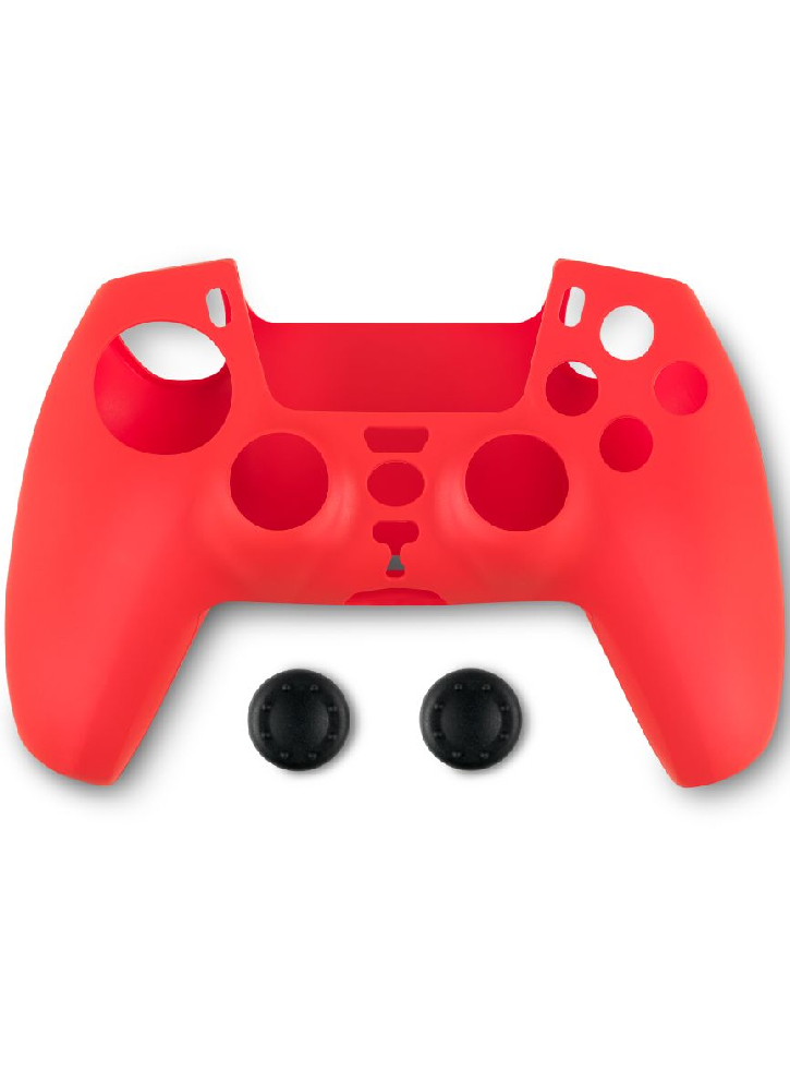 Husa din silicon pentru Controller si Protectie pentru butoane Spartan Gear PS5 Rosu