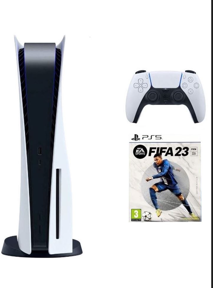 Consola 825GB Standard Edition Alb EU + Fifa 23 + FUT VCH EU - PS5