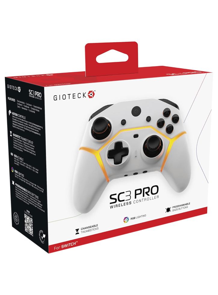 Controller fara fir Gioteck SC3 PRO Alb - NSW