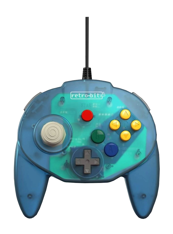Controller Retro-Bit Tribute 64 USB Albastru Ocean