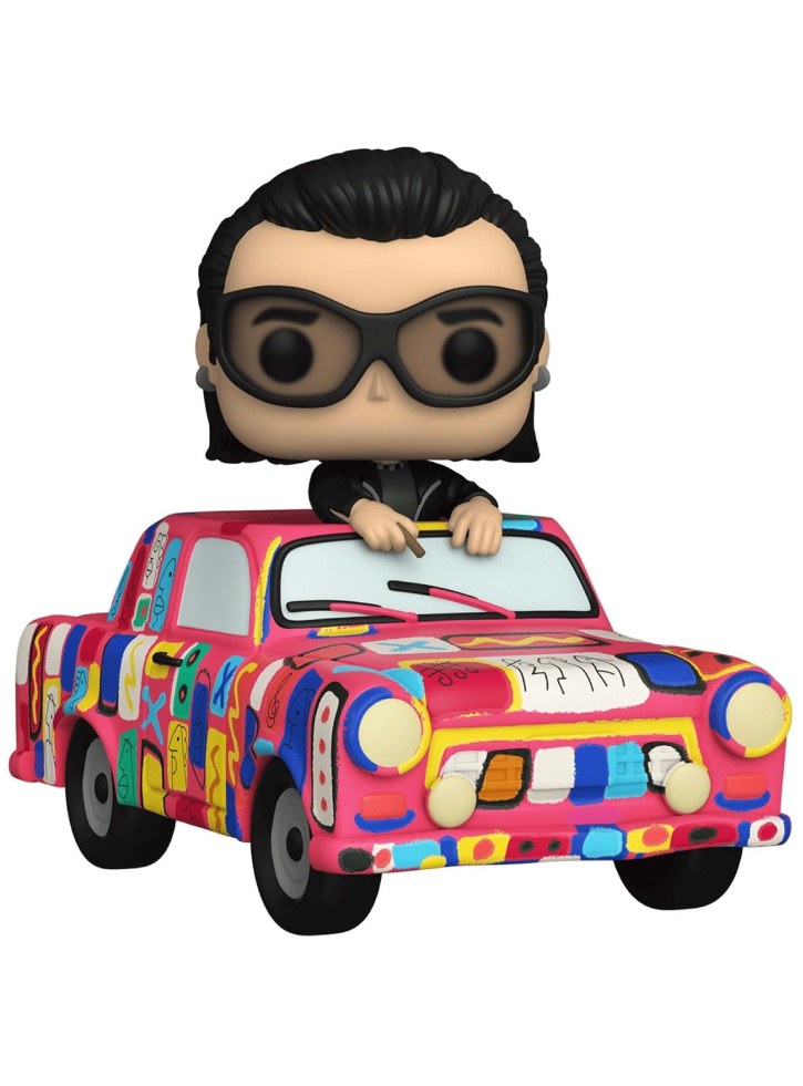 Funko Pop! Rides Super Deluxe U2 Zoo TV - Bono with Achtung Baby Car 12 cm