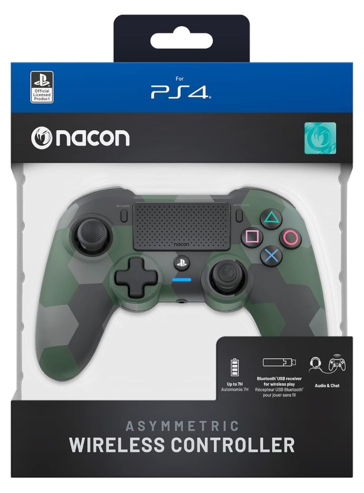 Nacon Controller Asymmetric Wireless Verde Camuflaj - Playstation 4
