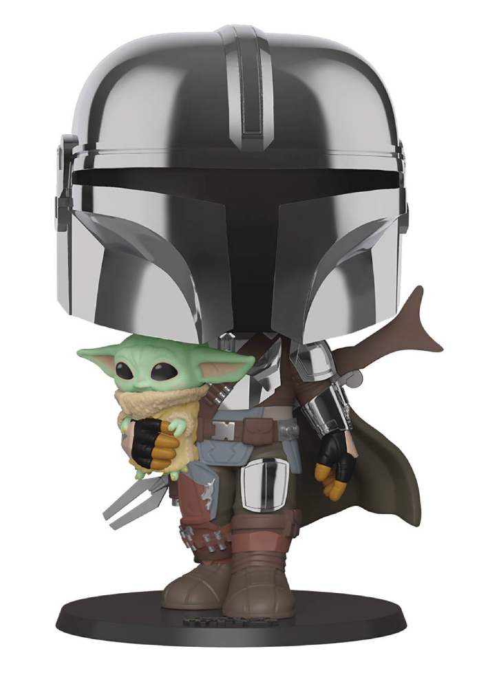 Figurina Funko Pop Jumbo Star Wars Mandalorian Child (with Chrome Armour) 25cm