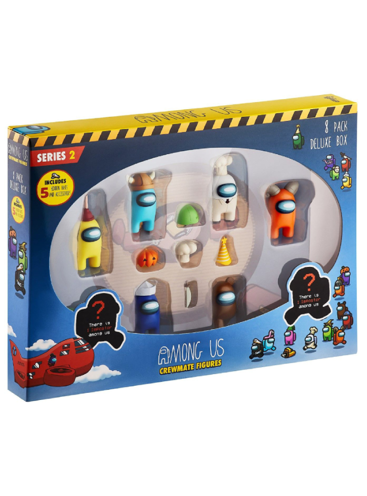 Set Figurine Among Us Crewmate Figures 8 Pack Deluxe Box 4cm (S2) Random (AU2270)