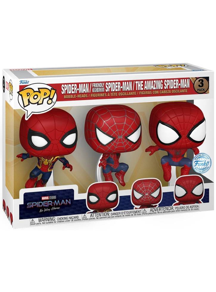 Set 3 Figurine Funko Pop Marvel Spider Man Friendly Neighborhood / the Amazing Spider-Man 10cm