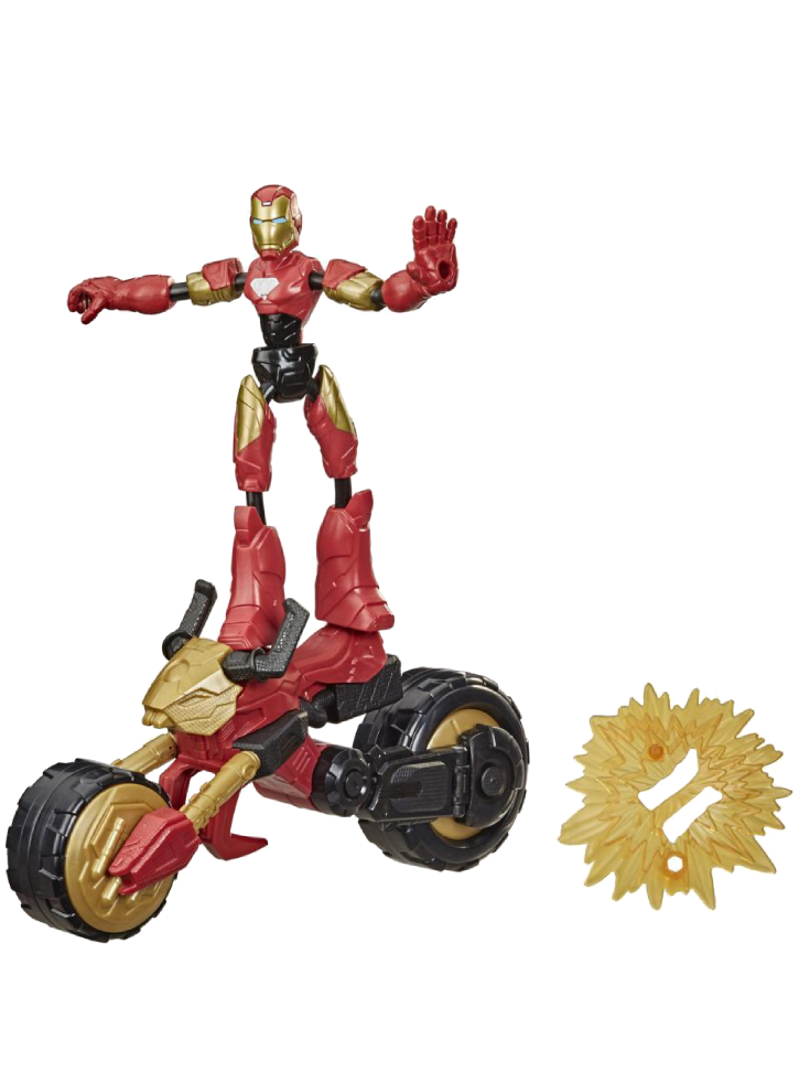 Figurina Marvel Avengers Bend And Flex Flex Rider Iron Man 2in1