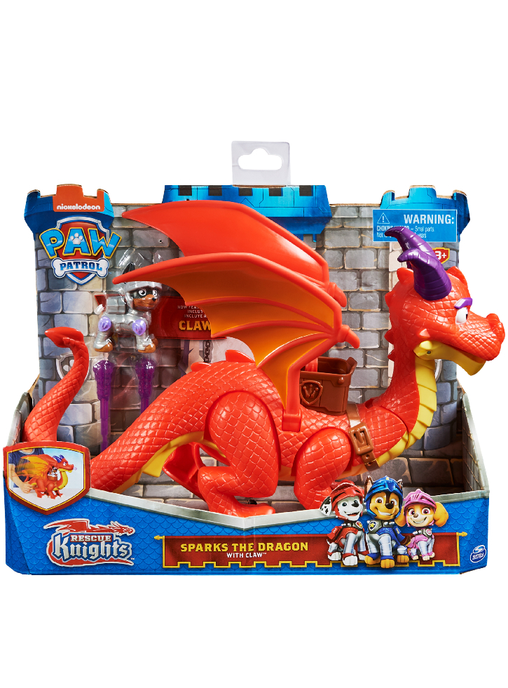 Dragonul Paw Patrol Rescue Knights Sparks with Claw