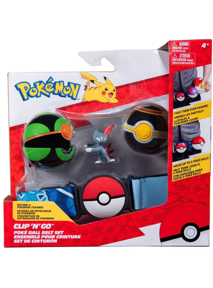 Set Pokemon Clip 'N' Go Poke Ball Belt Set (Dusk Ball, Luxury Ball, and Sneasel)