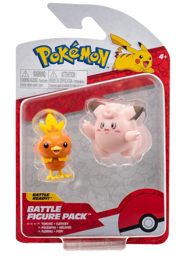 Figurina Pokemon Battle Pack Torchic & Clefairy