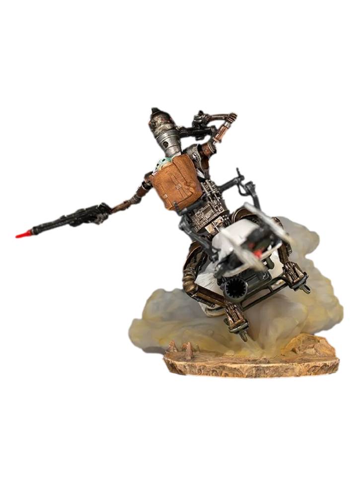 Figurina Iron Studios Deluxe BDS Disney Star Wars The Mandalorian IG-11 and The Child Art 23cm