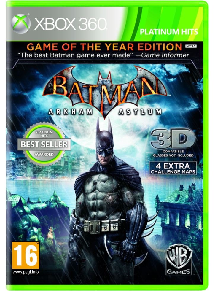 Batman Arkham Asylum Game of the Year Edition Platinum Hits - Xbox 360