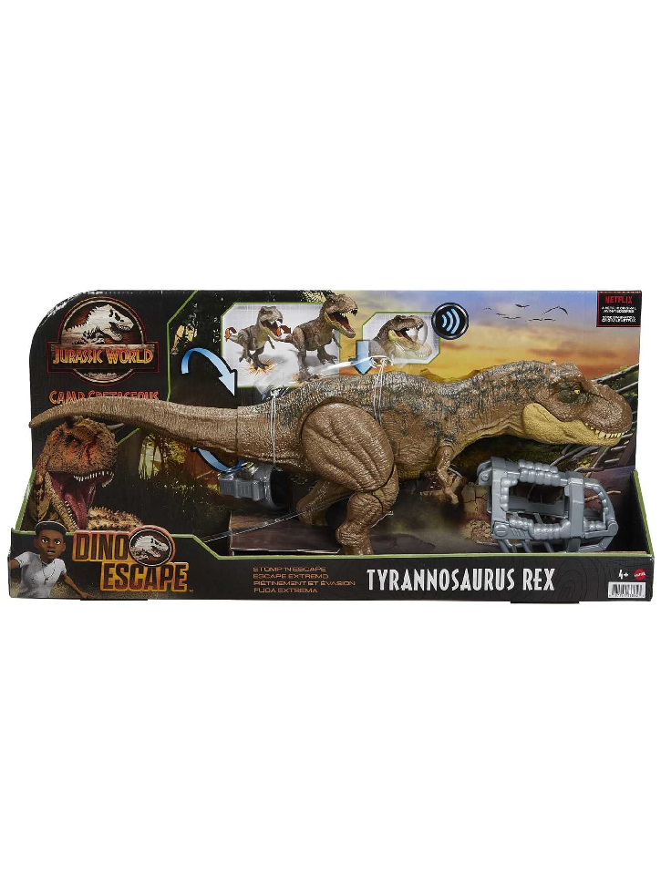 Dinozaurul Jurassic World Camp Cretaceous Dino Escape Stomp N Escape Tyrannosaurus T-Rex 21cm