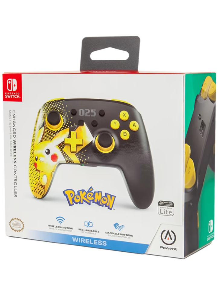Controller PowerA Enhanced Wireless Pikachu 025 - NSW