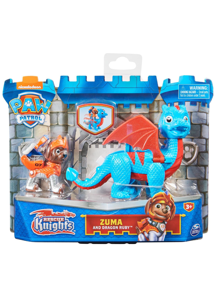 Set Paw Patrol Rescue Knights Zuma and Dragon Ruby
