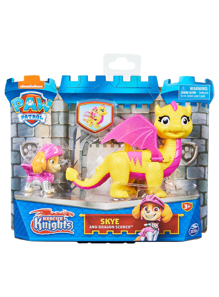 Set Paw Patrol Rescue Knights Skye and Dragon Scorch