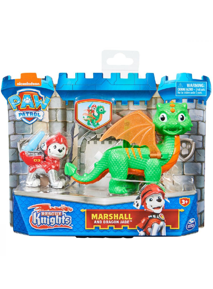Set Paw Patrol Rescue Knights Marshall and Dragon Jade