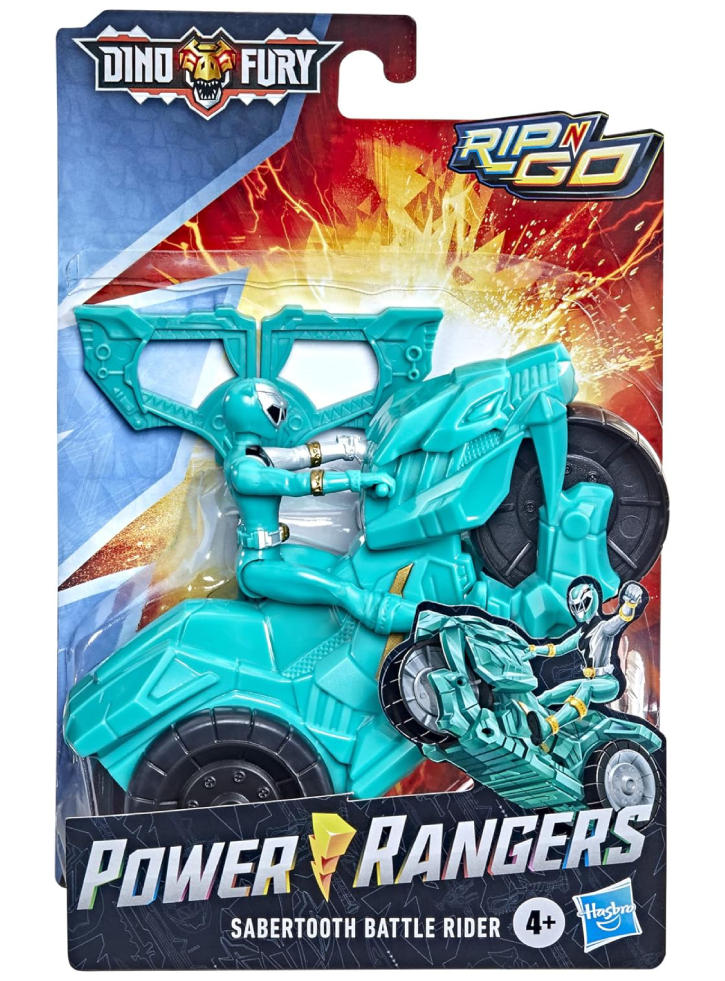 Power Rangers Dino Fury Rip N Go Sabertooth Battle Rider