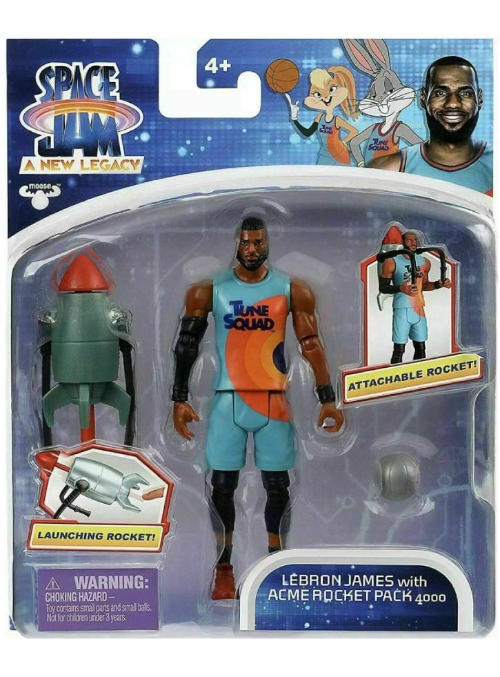 Figurina Space Jam A New Legacy Lebron James & Acme Rocket Pack 4000 12cm