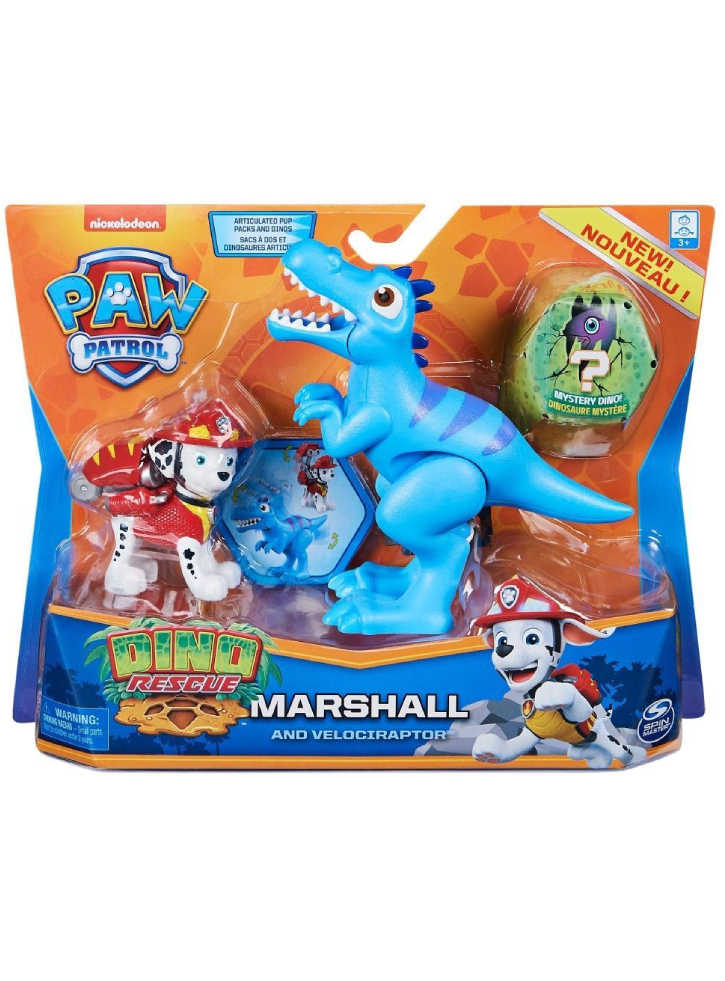 Paw Patrol Dino Rescue Marshall and Velociraptor