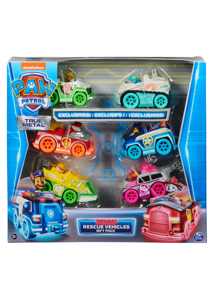 Set Masinute Paw Patrol Metal Neon 6 Pups