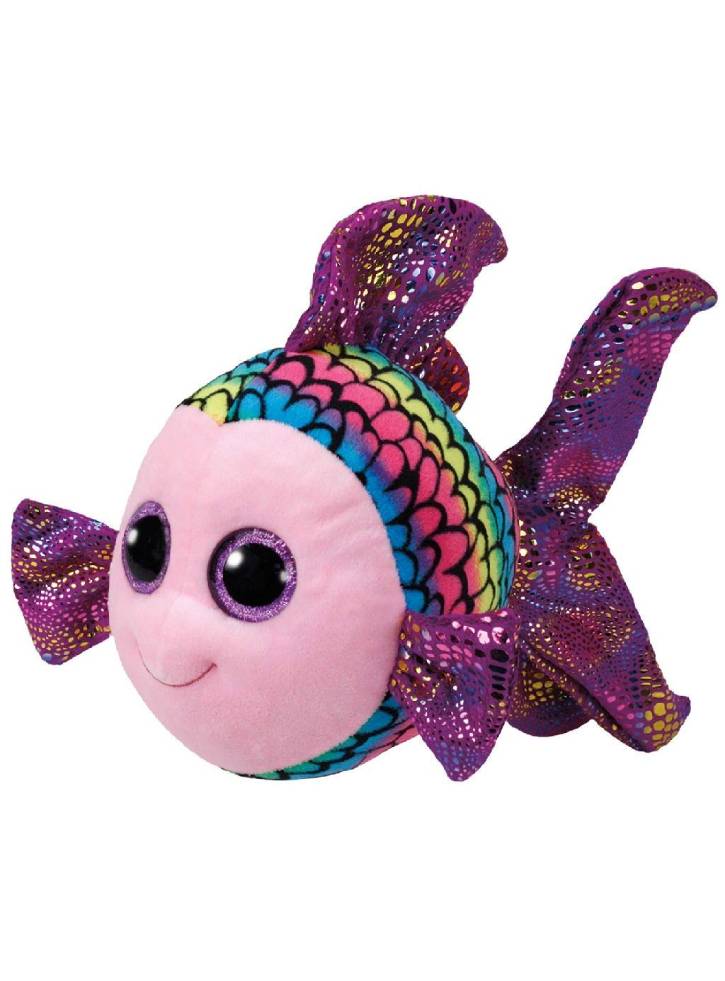 Plus TY Beanie Boos Flippy the Multicolored Fish 24cm