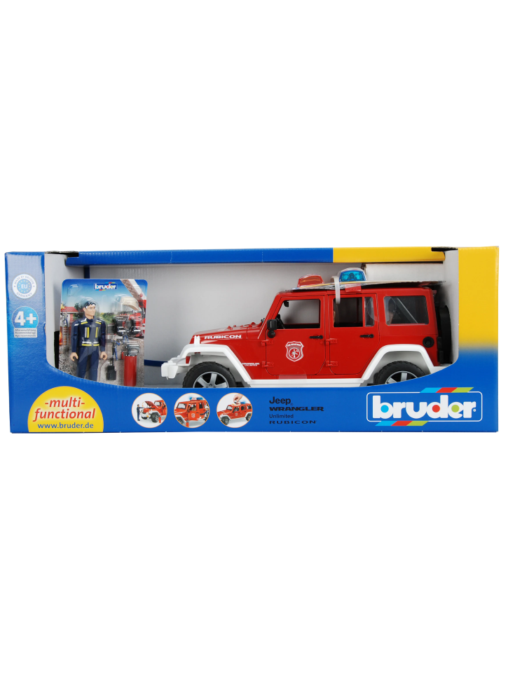 Masina Jeep de Incendiu Bruder Wrangler Unlimited Rubicon & Pompier (BR2528)