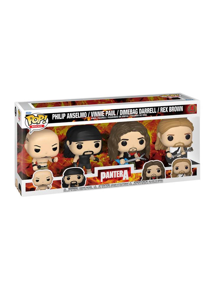 Set Funko Pop 4-Pack Rocks Pantera (Philip Anselmo/Vinnie Paul/Dimebag Darrel/Rex Brown)