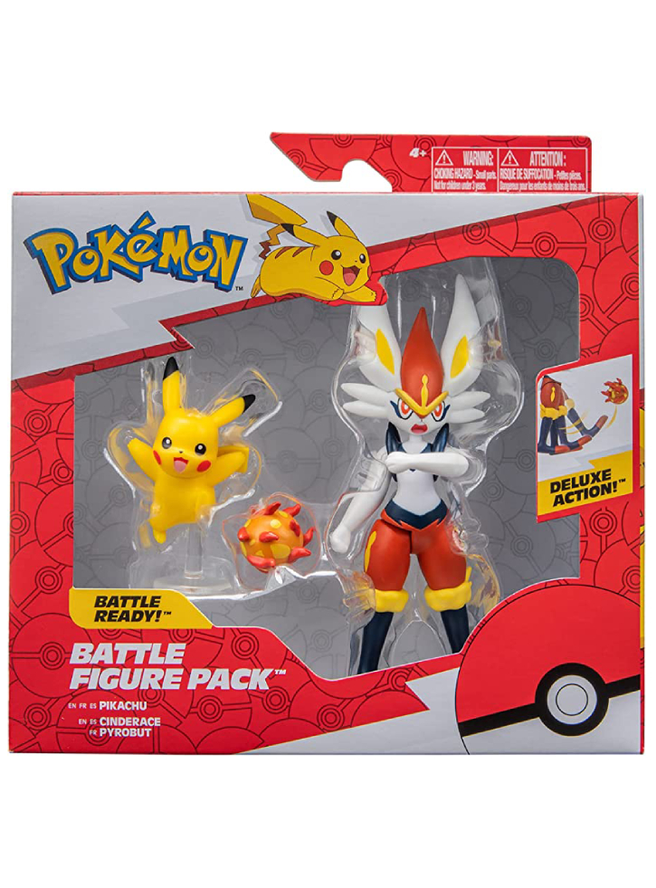 Figurine Pokemon Cinderace & Pikachu